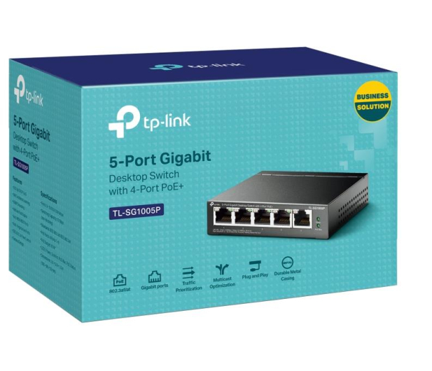TP-Link 5p TL-SG1005P (5x10/100/1000Mbit, 4xPoE) - 412468 - zdjęcie 2